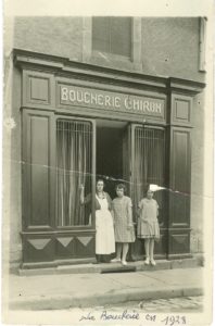 Boucherie Chiron, place Carnot. Collection Famille Chiron
